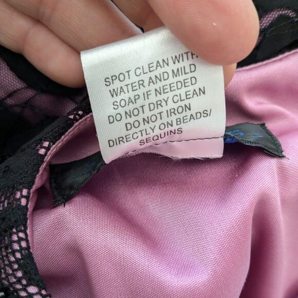 Vintage Sue Wong Midi Dress Cocktail Gown Fairy Goth Whimsigoth Pink Black 12 - Picture 14 of 16